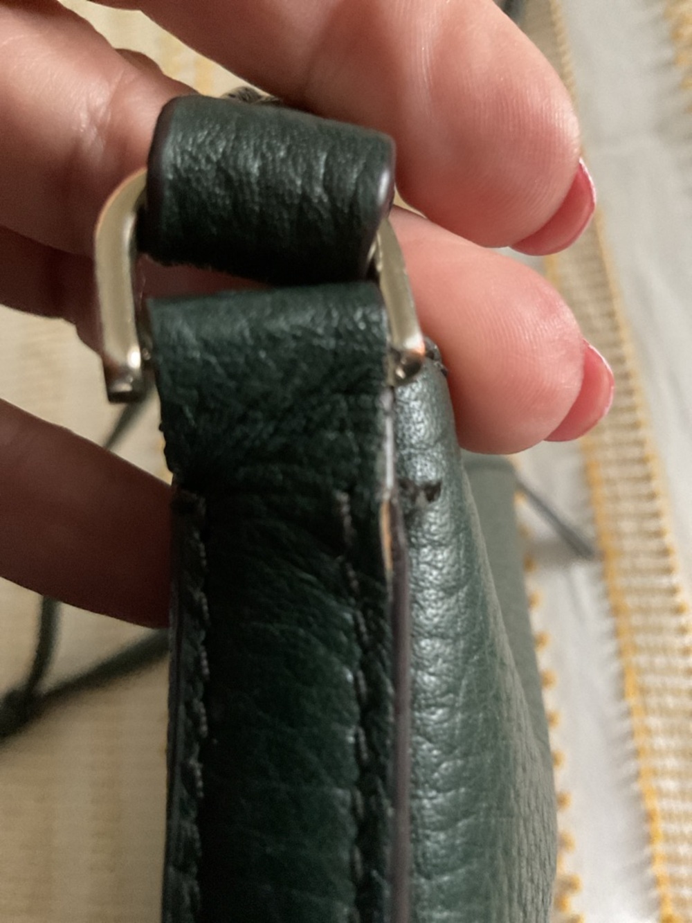 Authentic Kate Spade New York On Purpose Pebbled Top Zip Crossbody in Spruce - Picture 15 of 16